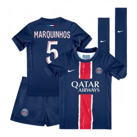 Paris Saint-Germain Marquinhos #5 Hemmakläder Barn 2024-25 Kortärmad (+ Korta byxor)